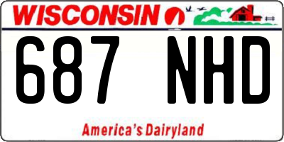 WI license plate 687NHD