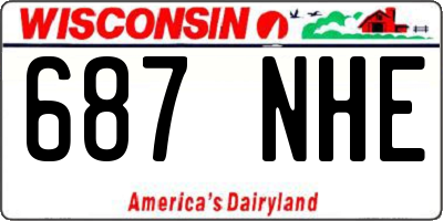 WI license plate 687NHE