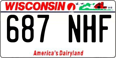 WI license plate 687NHF