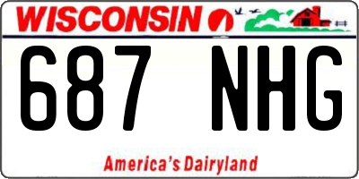 WI license plate 687NHG