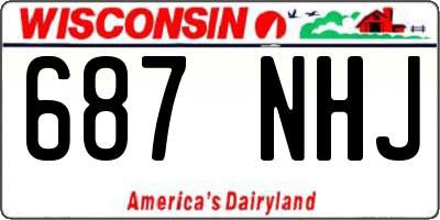 WI license plate 687NHJ