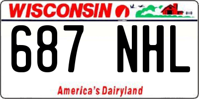 WI license plate 687NHL