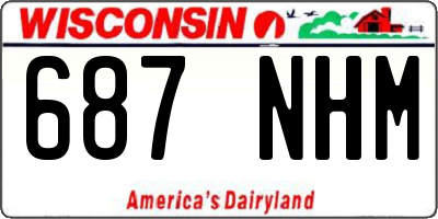 WI license plate 687NHM