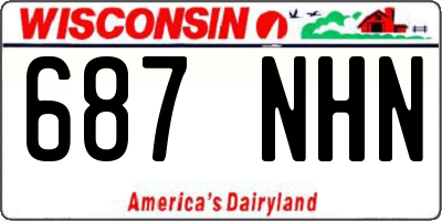 WI license plate 687NHN