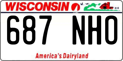 WI license plate 687NHO