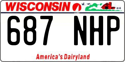 WI license plate 687NHP