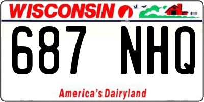 WI license plate 687NHQ