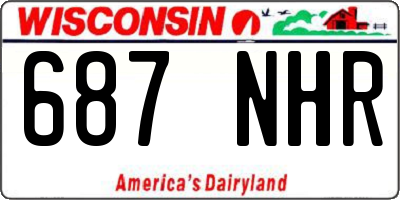 WI license plate 687NHR