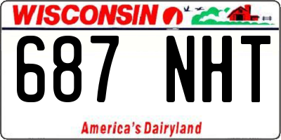 WI license plate 687NHT