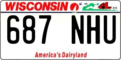 WI license plate 687NHU