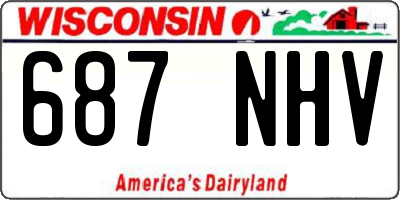 WI license plate 687NHV