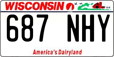 WI license plate 687NHY