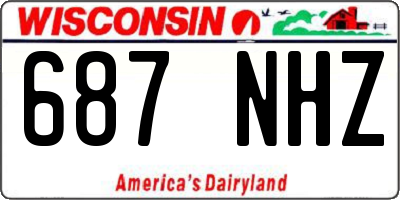 WI license plate 687NHZ