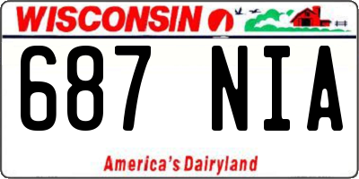 WI license plate 687NIA
