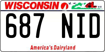WI license plate 687NID