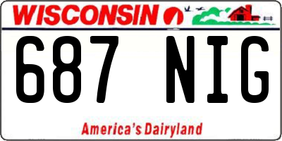 WI license plate 687NIG
