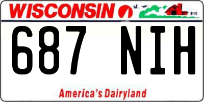 WI license plate 687NIH