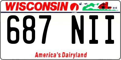 WI license plate 687NII