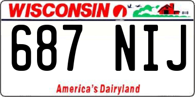 WI license plate 687NIJ