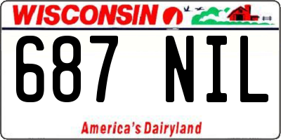 WI license plate 687NIL