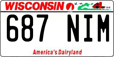 WI license plate 687NIM
