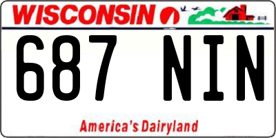WI license plate 687NIN