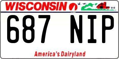 WI license plate 687NIP