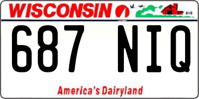 WI license plate 687NIQ