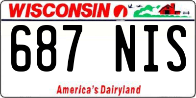 WI license plate 687NIS