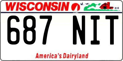WI license plate 687NIT