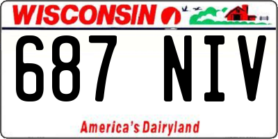 WI license plate 687NIV