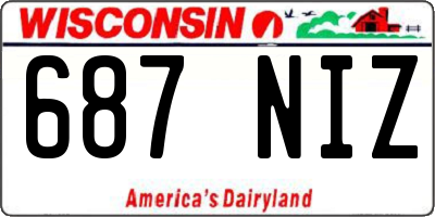 WI license plate 687NIZ