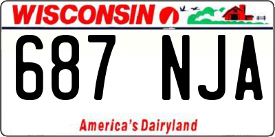 WI license plate 687NJA
