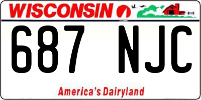 WI license plate 687NJC