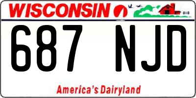 WI license plate 687NJD