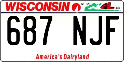 WI license plate 687NJF