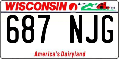 WI license plate 687NJG