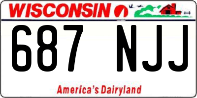 WI license plate 687NJJ