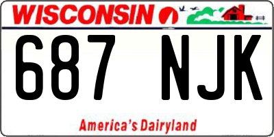 WI license plate 687NJK