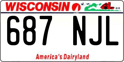 WI license plate 687NJL