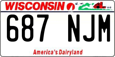 WI license plate 687NJM