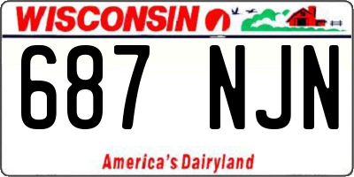 WI license plate 687NJN