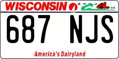 WI license plate 687NJS