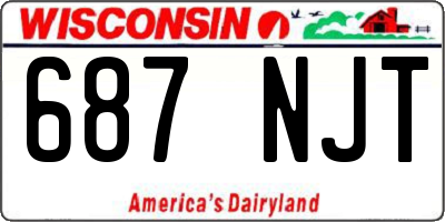 WI license plate 687NJT