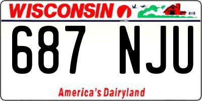 WI license plate 687NJU