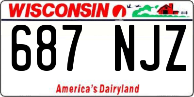 WI license plate 687NJZ