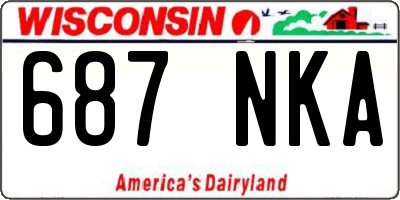 WI license plate 687NKA