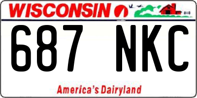 WI license plate 687NKC