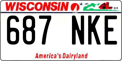 WI license plate 687NKE