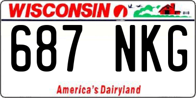 WI license plate 687NKG